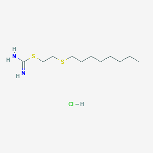 molecular formula C11H25ClN2S2 B2471161 2-(Octylthio)ethyl imidothiocarbamate hydrochloride CAS No. 1216924-81-0