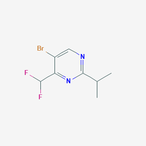 molecular formula C8H9BrF2N2 B2471163 5-Bromo-4-(difluoromethyl)-2-propan-2-ylpyrimidine CAS No. 2248352-35-2