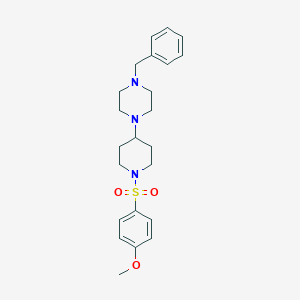 molecular formula C23H31N3O3S B247117 1-Benzyl-4-{1-[(4-methoxyphenyl)sulfonyl]-4-piperidinyl}piperazine 
