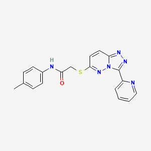 2-((3-(pyridin-2-yl)-[1,2,4]triazolo[4,3-b]pyridazin-6-yl)thio)-N-(p-tolyl)acetamide