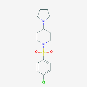 1-[(4-Chlorophenyl)sulfonyl]-4-(1-pyrrolidinyl)piperidine