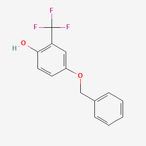 molecular formula C14H11F3O2 B2471208 4-(Benzyloxy)-2-(trifluoromethyl)phenol CAS No. 1881289-35-5