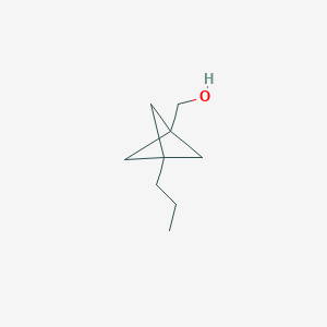 molecular formula C9H16O B2471221 (3-Propyl-1-bicyclo[1.1.1]pentanyl)methanol CAS No. 2287270-63-5