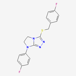 3-((4-fluorobenzyl)thio)-7-(4-fluorophenyl)-6,7-dihydro-5H-imidazo[2,1-c][1,2,4]triazole