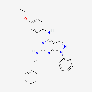 molecular formula C27H30N6O B2471229 N6-[2-(cyclohex-1-en-1-yl)ethyl]-N4-(4-ethoxyphenyl)-1-phenyl-1H-pyrazolo[3,4-d]pyrimidine-4,6-diamine CAS No. 955305-05-2