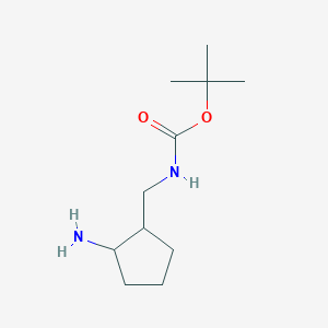 molecular formula C11H22N2O2 B2471235 tert-butyl N-[(2-aminocyclopentyl)methyl]carbamate CAS No. 1258649-62-5