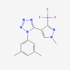 1-(3,5-dimethylphenyl)-5-[1-methyl-3-(trifluoromethyl)-1H-pyrazol-4-yl]-1H-1,2,3,4-tetraazole