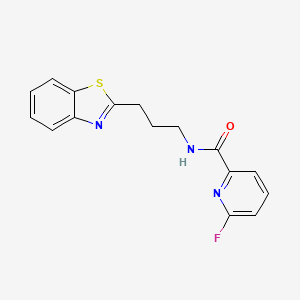 molecular formula C16H14FN3OS B2471243 N-[3-(1,3-benzothiazol-2-yl)propyl]-6-fluoropyridine-2-carboxamide CAS No. 1445604-70-5