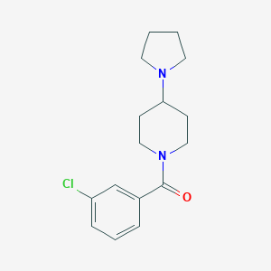 molecular formula C16H21ClN2O B247125 1-(3-Chlorobenzoyl)-4-(1-pyrrolidinyl)piperidine 