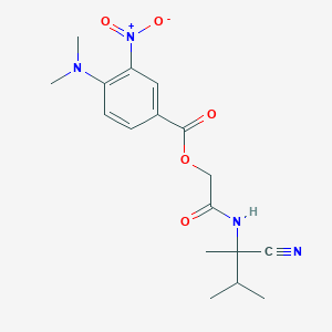 molecular formula C17H22N4O5 B2471256 [2-[(2-Cyano-3-methylbutan-2-yl)amino]-2-oxoethyl] 4-(dimethylamino)-3-nitrobenzoate CAS No. 923722-47-8