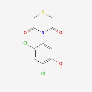 molecular formula C11H9Cl2NO3S B2471266 4-(2,4-Dichloro-5-methoxyphenyl)-3,5-thiomorpholinedione CAS No. 339015-05-3