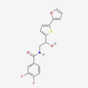 molecular formula C17H13F2NO3S B2471267 3,4-Difluoro-N-[2-[5-(furan-2-yl)thiophen-2-yl]-2-hydroxyethyl]benzamide CAS No. 2319840-04-3