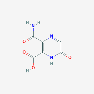 molecular formula C6H5N3O4 B2471269 3-氨基甲酰基-6-羟基吡嗪-2-羧酸 CAS No. 77168-76-4