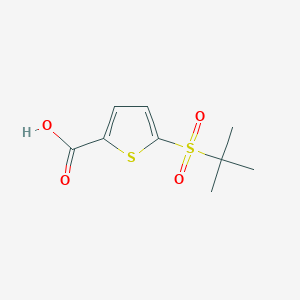 molecular formula C9H12O4S2 B2471275 5-(2-Methyl-propane-2-sulfonyl)-thiophene-2-carboxylic acid CAS No. 306293-86-7