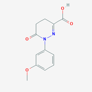 molecular formula C12H12N2O4 B2471280 1-(3-甲氧基苯基)-6-氧代-4,5-二氢哒嗪-3-羧酸 CAS No. 1921304-32-6