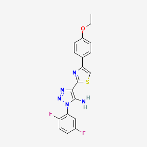molecular formula C19H15F2N5OS B2471285 1-(2,5-difluorophenyl)-4-[4-(4-ethoxyphenyl)-1,3-thiazol-2-yl]-1H-1,2,3-triazol-5-amine CAS No. 1207007-73-5