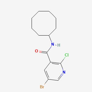 molecular formula C14H18BrClN2O B2471286 5-溴-2-氯-N-环辛基吡啶-3-羧酰胺 CAS No. 1280829-63-1