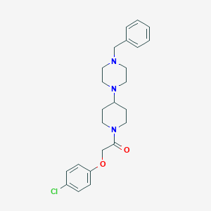 molecular formula C24H30ClN3O2 B247130 1-[4-(4-Benzylpiperazin-1-yl)piperidin-1-yl]-2-(4-chlorophenoxy)ethanone 