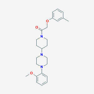 molecular formula C25H33N3O3 B247131 1-(2-Methoxyphenyl)-4-{1-[(3-methylphenoxy)acetyl]-4-piperidinyl}piperazine 