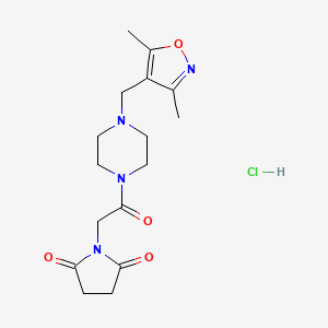 1-(2-(4-((3,5-Dimethylisoxazol-4-yl)methyl)piperazin-1-yl)-2-oxoethyl)pyrrolidine-2,5-dione hydrochloride