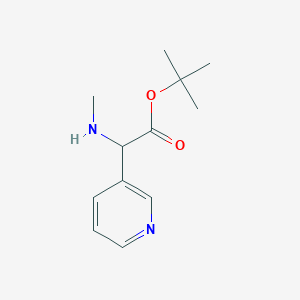 molecular formula C12H18N2O2 B2471313 Tert-butyl 2-(methylamino)-2-pyridin-3-ylacetate CAS No. 2248267-39-0