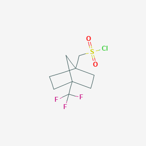 molecular formula C9H12ClF3O2S B2471315 4-(三氟甲基)-1-双环[2.2.1]庚烷甲磺酰氯 CAS No. 2361635-49-4