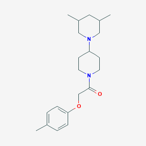 molecular formula C21H32N2O2 B247132 3',5'-Dimethyl-1-[(4-methylphenoxy)acetyl]-4,1'-bipiperidine 