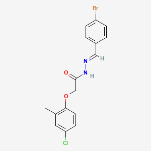 molecular formula C16H14BrClN2O2 B2471324 (E)-N'-(4-bromobenzylidene)-2-(4-chloro-2-methylphenoxy)acetohydrazide CAS No. 329049-30-1