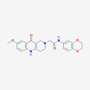 molecular formula C23H23N3O5 B2471329 6-[4-({[2-(乙酰氨基)-5-甲基苯基]磺酰基}氨基)苯氧基]-N-丁基烟酰胺 CAS No. 1251635-70-7