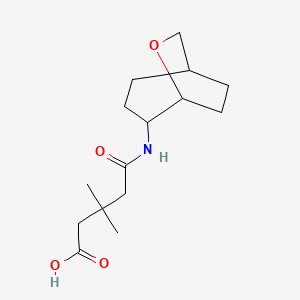 B2471335 3,3-Dimethyl-5-(6-oxabicyclo[3.2.2]nonan-4-ylamino)-5-oxopentanoic acid CAS No. 2138388-74-4