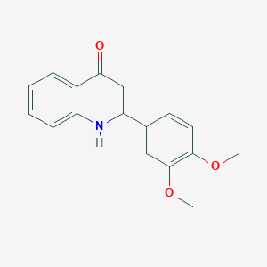 molecular formula C17H17NO3 B2471346 2-(3,4-Dimethoxyphenyl)-2,3-dihydroquinolin-4(1H)-one CAS No. 147463-97-6