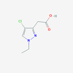 molecular formula C7H9ClN2O2 B2471350 (4-chloro-1-ethyl-1H-pyrazol-3-yl)acetic acid CAS No. 1310379-52-2