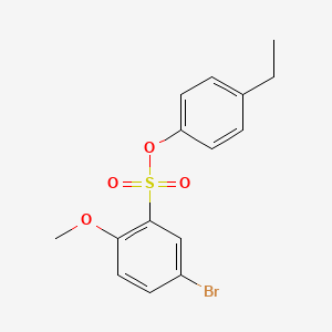 molecular formula C15H15BrO4S B2471356 5-溴-2-甲氧基苯磺酸-4-乙苯酯 CAS No. 1018157-86-2