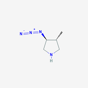 molecular formula C5H10N4 B2471360 (3S,4R)-3-叠氮基-4-甲基吡咯烷 CAS No. 2219374-34-0
