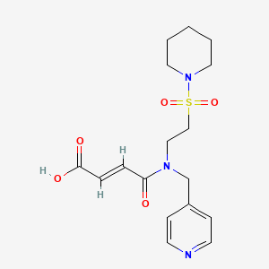 molecular formula C17H23N3O5S B2471366 (2E)-4-oxo-4-[[2-(piperidin-1-ylsulfonyl)ethyl](pyridin-4-ylmethyl)amino]but-2-enoic acid CAS No. 929863-40-1