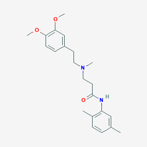 molecular formula C22H30N2O3 B247137 3-[[2-(3,4-dimethoxyphenyl)ethyl](methyl)amino]-N-(2,5-dimethylphenyl)propanamide 