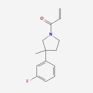 molecular formula C14H16FNO B2471370 1-[3-(3-Fluorophenyl)-3-methylpyrrolidin-1-yl]prop-2-en-1-one CAS No. 2189497-92-3