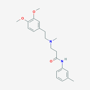 molecular formula C21H28N2O3 B247138 3-[[2-(3,4-dimethoxyphenyl)ethyl](methyl)amino]-N-(3-methylphenyl)propanamide 