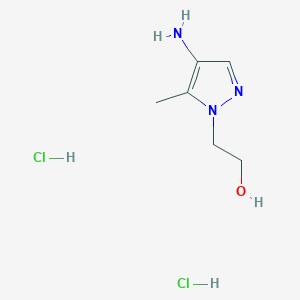 molecular formula C6H13Cl2N3O B2471382 2-(4-氨基-5-甲基-1H-吡唑-1-基)乙烷-1-醇二盐酸盐 CAS No. 1423033-18-4