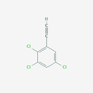 molecular formula C8H3Cl3 B2471385 1,2,5-Trichloro-3-ethynylbenzene CAS No. 1057669-99-4