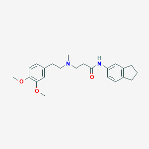 molecular formula C23H30N2O3 B247139 N-(2,3-dihydro-1H-inden-5-yl)-3-[[2-(3,4-dimethoxyphenyl)ethyl](methyl)amino]propanamide 