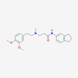 N-(2,3-dihydro-1H-inden-5-yl)-3-[[2-(3,4-dimethoxyphenyl)ethyl](methyl)amino]propanamide