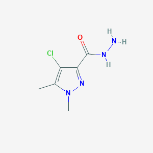 molecular formula C6H9ClN4O B2471394 4-氯-1,5-二甲基-1H-吡唑-3-甲酰肼 CAS No. 512809-15-3