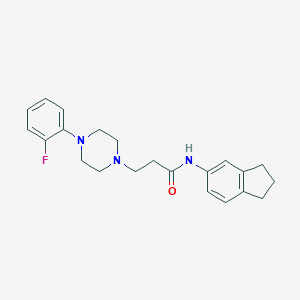 N-(2,3-dihydro-1H-inden-5-yl)-3-[4-(2-fluorophenyl)piperazin-1-yl]propanamide