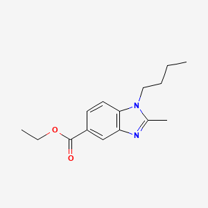 molecular formula C15H20N2O2 B2471401 1-丁基-2-甲基-1,3-苯并二唑-5-甲酸乙酯 CAS No. 1845689-91-9