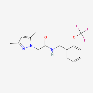 2-(3,5-dimethyl-1H-pyrazol-1-yl)-N-(2-(trifluoromethoxy)benzyl)acetamide