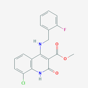Methyl 8-chloro-4-((2-fluorobenzyl)amino)-2-oxo-1,2-dihydroquinoline-3-carboxylate