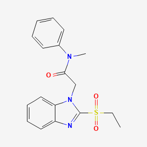 molecular formula C18H19N3O3S B2471419 2-(2-(ethylsulfonyl)-1H-benzo[d]imidazol-1-yl)-N-methyl-N-phenylacetamide CAS No. 886924-47-6