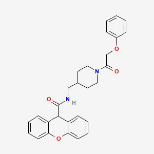 molecular formula C28H28N2O4 B2471420 N-((1-(2-phenoxyacetyl)piperidin-4-yl)methyl)-9H-xanthene-9-carboxamide CAS No. 1235132-83-8