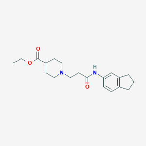 ethyl 1-[3-(2,3-dihydro-1H-inden-5-ylamino)-3-oxopropyl]piperidine-4-carboxylate